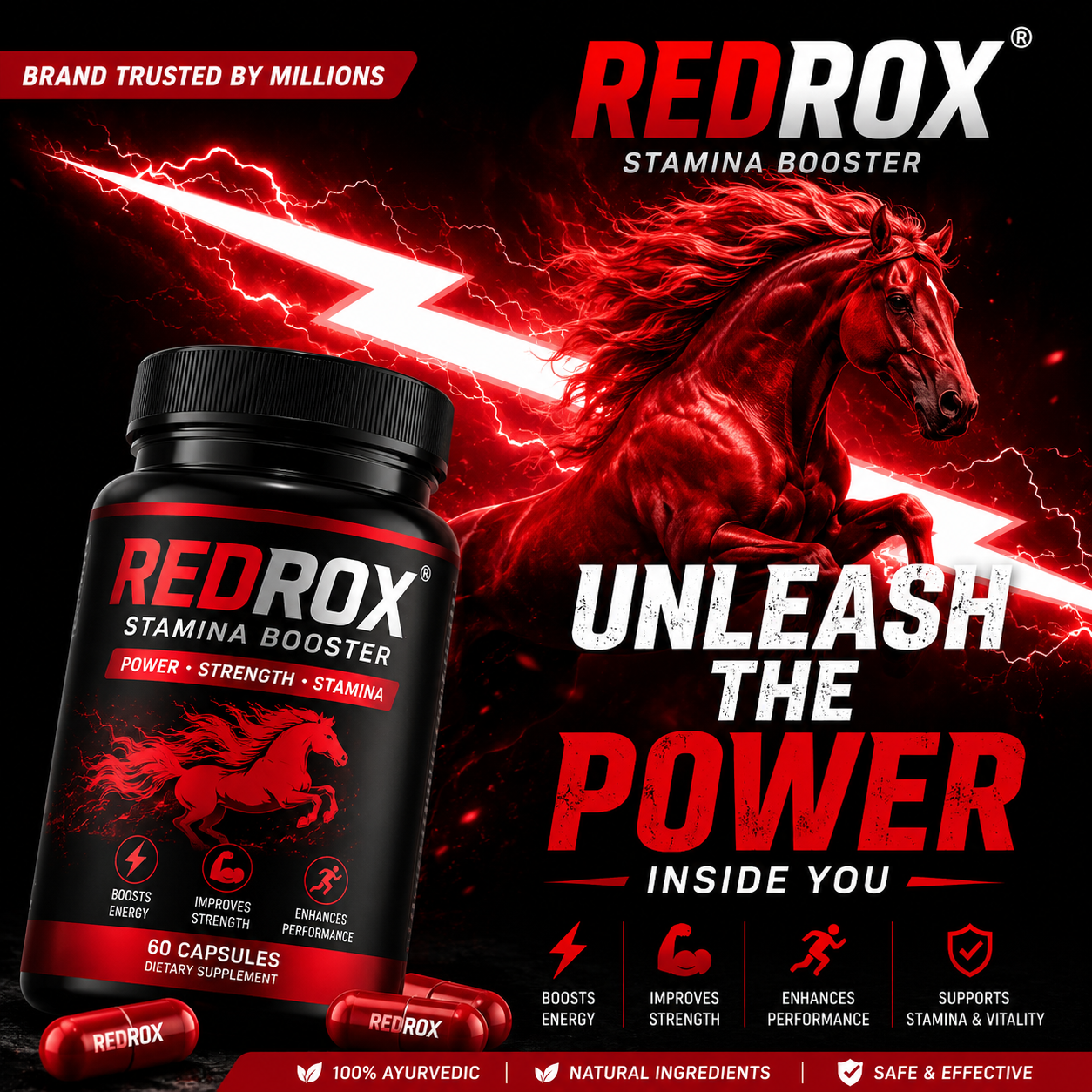 REDROX Stamina Booster bottle