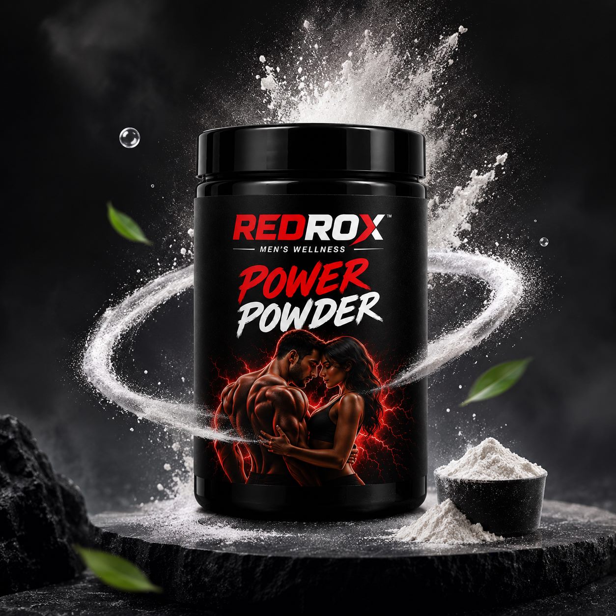 REDROX Power Powder jar with powder swirl