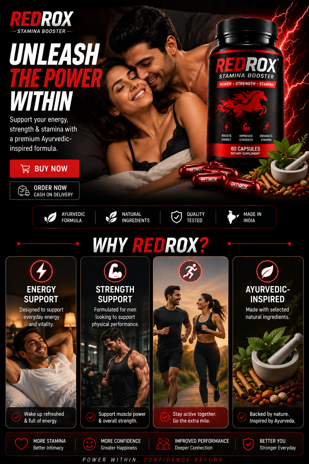 Why REDROX — energy, strength, stamina, Ayurvedic-inspired